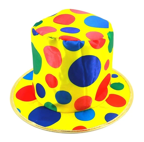 Palyaço Şapkası Rengarenk Puantiyeli 19 Cm ürün görseli