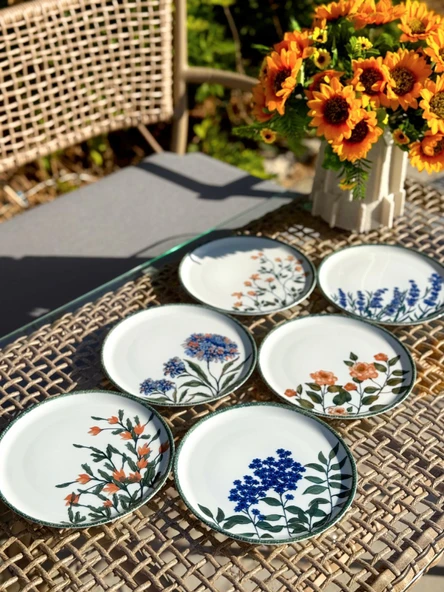 Porland Flower Garden 6 Kişilik Servis Tabağı 24CM 04PPO000225 - Resim 4