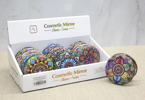 Taşlı Yuvarlak El Aynası Kalın Alk3757 ürün görseli