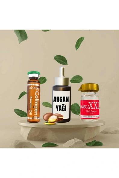 Argan Yağı Destekli Saç Bakım Seti Collegen Keratin ve XXXL Serum ürün görseli