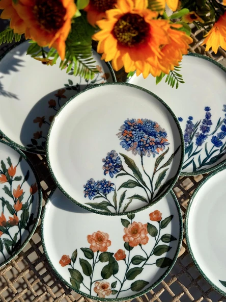 Porland Flower Garden 6 Kişilik Servis Tabağı 24CM 04PPO000225 - Resim 3