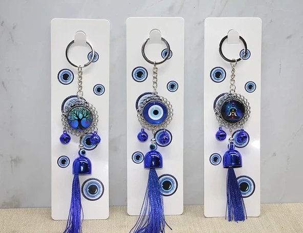 Metal Nazar Boncuğu Anahtarlık Alk3496 ürün görseli