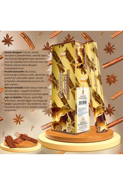 Tarçın ve Sandal Tütsüsü 20 Çubuk ürün görseli
