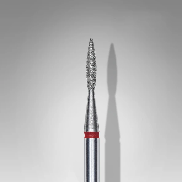 Staleks Elmas Manikür Freze Ucu Sivri Uçlu Ateş Model Kırmızı 016 FA11R016-8 ürün görseli 1
