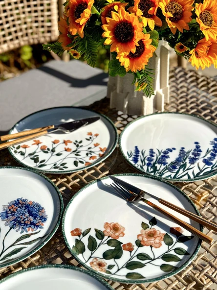 Porland Flower Garden 6 Kişilik Servis Tabağı 24CM 04PPO000225 - Resim 2