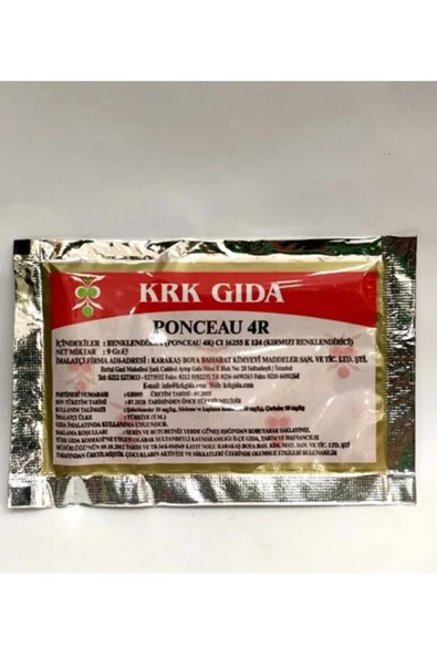 Renklendirici Kırmızı (PONCEAU 4R) ( E 124) (9 GR) (KIRMIZI GIDA BOYASI) ürün görseli