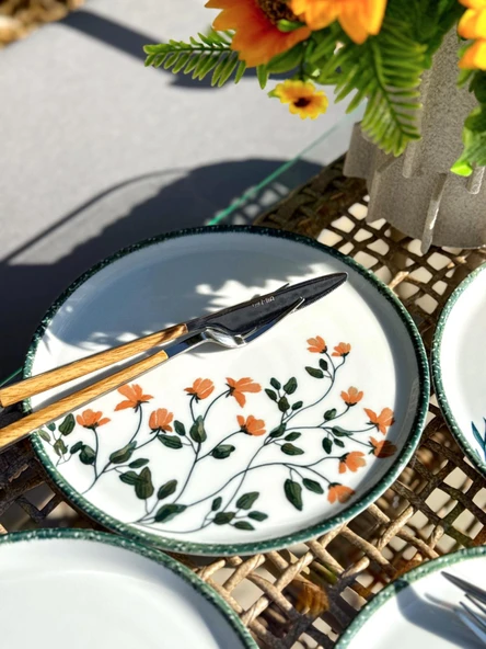 Porland Flower Garden 6 Kişilik Servis Tabağı 24CM 04PPO000225 - Resim 5