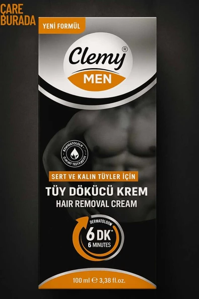 Clemy - Erkek Tüy Dökücü Kremi 100 Ml (Sert & Kalın Tüyler) ürün görseli