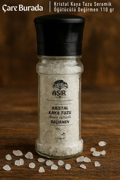 Asır - Kristal Kaya Tuzu Seramik Öğütücülü Değirmen 110 Gr ürün görseli
