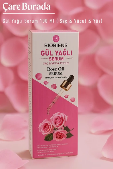 Biobiens - Gül Yağlı Serum 100 Ml (Saç & Yüz & Vücut) ürün görseli