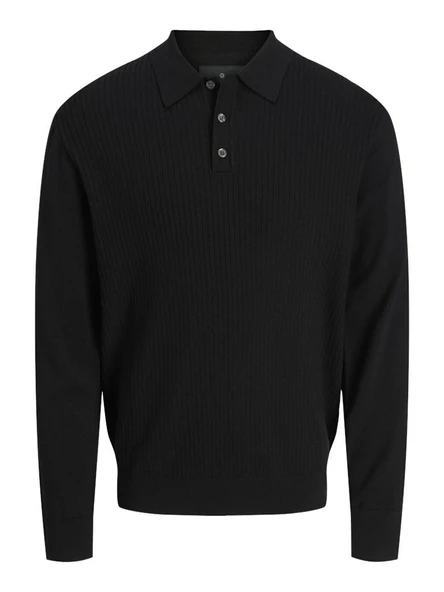 Jack Jones Jprblaedgar Knıt Polo Ls Kazak 12283290 ürün görseli