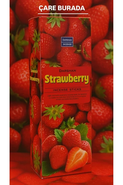 Darshan Incense - Çilek 20'li Çubuk Tütsü (Pozitif Enerji & Canlandırıcı) ürün görseli