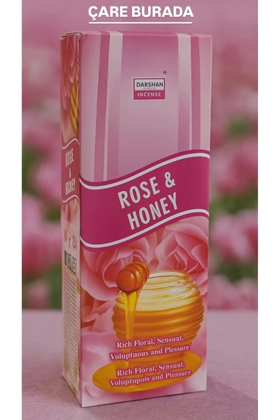 Darshan Incense - Rose & Honey 20'li Çubuk Tütsü (Gül & Bal) ürün görseli