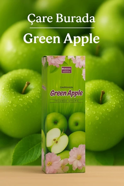 Darshan Incense - Green Apple 20'li Çubuk Tütsü ürün görseli