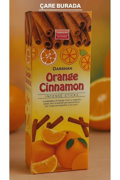 Darshan Incense - Orange & Cinnamon 20'li Çubuk Tütsü ( Portakal & Tarçın) ürün görseli
