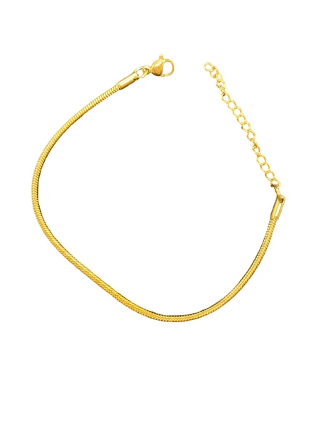 Altın Kaplama Snake Chain İnce Çelik Zincir Kadın Bileklik - 22 cm ürün görseli 1