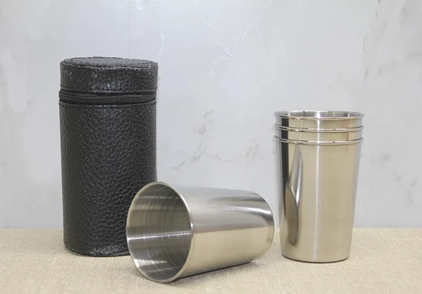 Deri Kılıflı 4'lü Shot Bardak Alk3926 ürün görseli