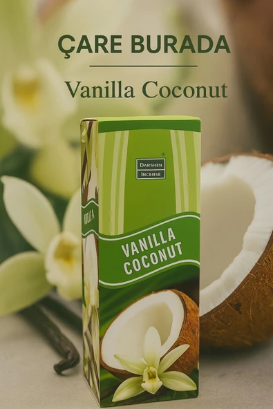 Darshan Incense - Vanilla & Coconut 20'li Çubuk Tütsü ürün görseli