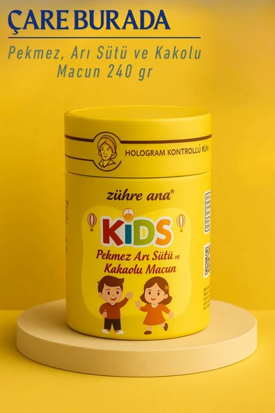 Kids Macun 240 gr (Pekmez, Arı Sütü & Kakao)