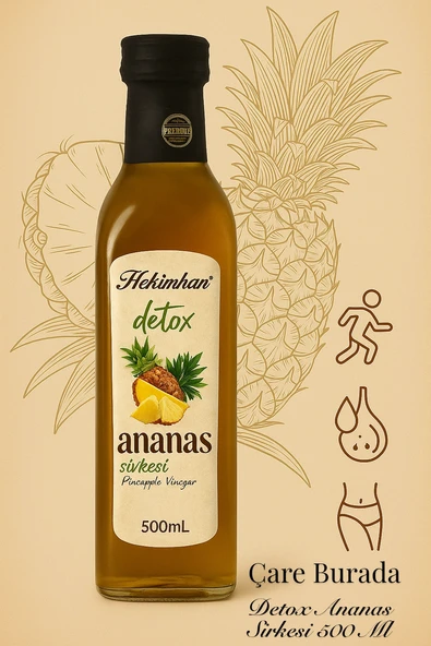 Detox Ananas Sirkesi 500 Ml (Koruyucu İçermez & Katkısız) ürün görseli