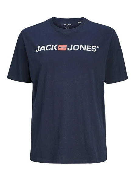 Jack Jones Carp Logo Büyük Beden Erkek Tişört 12184987 - 5