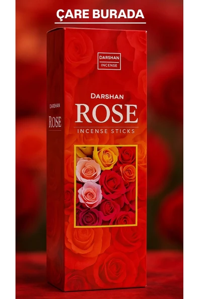 Darshan Incense - Rose 20'li Çubuk Tütsü ürün görseli