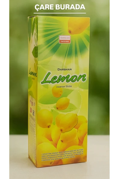 Darshan Incense - Lemon 20'li Çubuk Tütsü (Limon) ürün görseli