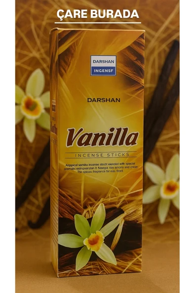Darshan Incense - Vanilya 20'li Çubuk Tütsü (Sakinlik & Yakınlık & Huzur) ürün görseli
