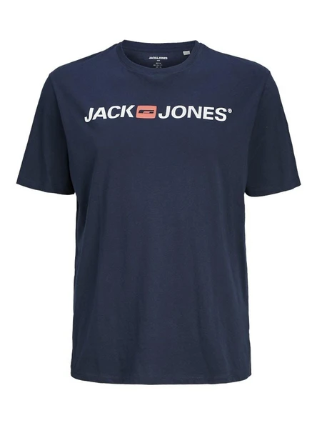 Jack Jones Carp Logo Büyük Beden Erkek Tişört 12184987 - 6