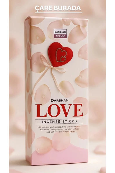 Darshan Incense - Love 20'li Çubuk Tütsü (Aşk) ürün görseli