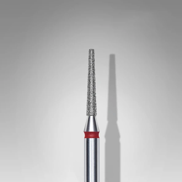 Staleks Elmas Manikür Freze Ucu Küt Uçlu Konik Model Kırmızı 010 FA70R016-10 ürün görseli