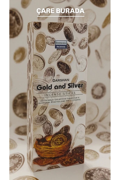 Darshan Incense - Gold & Silver 20'li Çubuk Tütsü (Bolluk & Bereket) ürün görseli