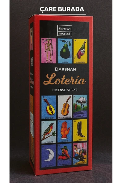 Darshan Incense - Loteria 20'li Çubuk Tütsü (Şans & Bereket) ürün görseli