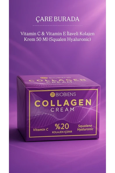 Biobiens - Vitamin C & Vitamin İlaveli Kolajen Krem 50 Ml (Squalen Hyaluronic) - 1