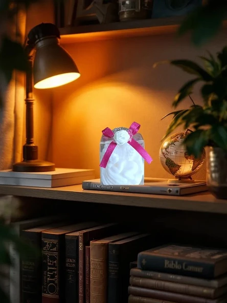 Uyuyan melek  görünümlü  Kokulu Doğal beyaz renk Dekoratif  mum ürün görseli