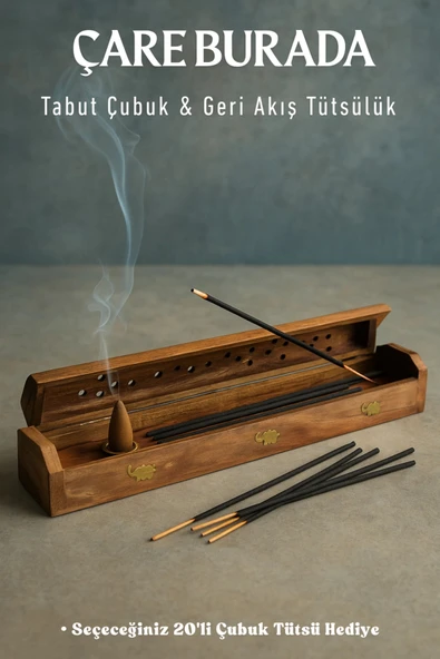Tabut Geri Akış & Çubuk Tütsülük (Seçeceğiniz 20'li Çubuk Tütsü Hediye) ürün görseli