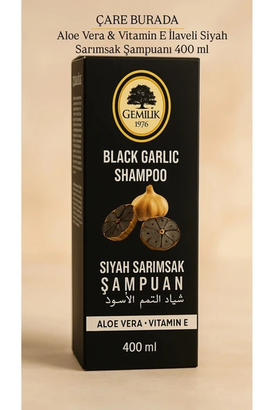 Gemilik - Aloe Vera & Vitamin E İlaveli Siyah Sarımsak Şampuanı 400 Ml