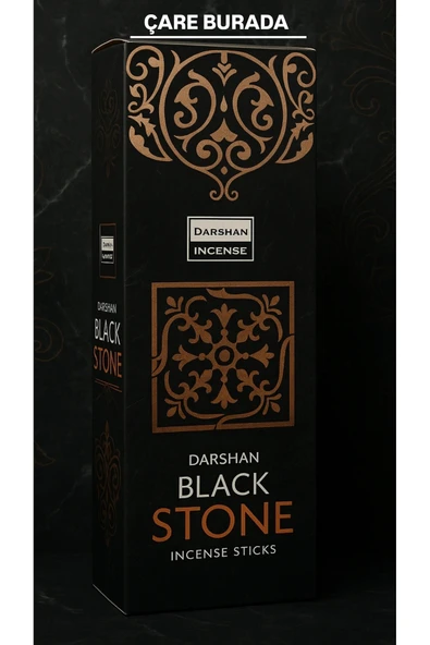 Darshan Incense - Black Stone 20'li Çubuk Tütsü (Mistik Atmosfer & Zihinsel Berraklık) ürün görseli