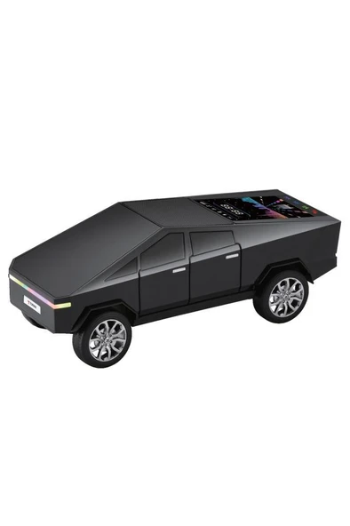 Torima D68 Siyah CyberTruck Araba Tasarımlı Bluetooth Hoparlör 15W Güçlü Ses RGB LED /TWS/USB - 4