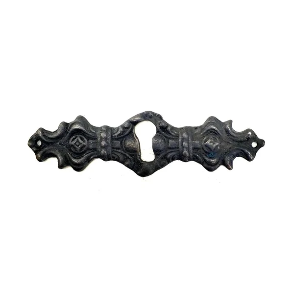 Antika Tarz Dekoratif Pirinç Anahtar Ağızlığı -  28x104mm, Oksit - 1