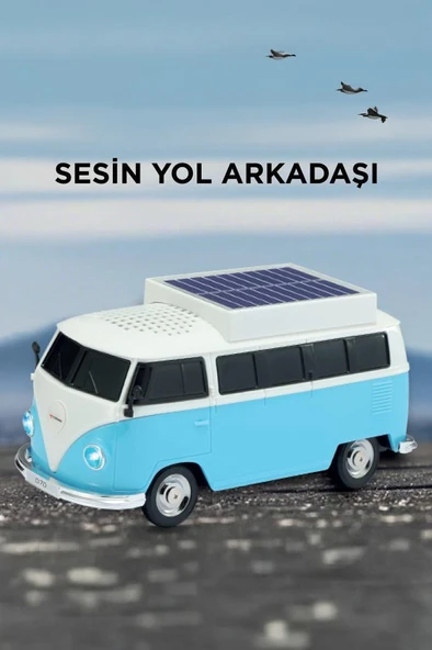 Torima D70 Mavi Vosvos Tasarımlı Solar Şarjlı Bluetooth Hoparlör 5W Güçlü Ses - Resim 2