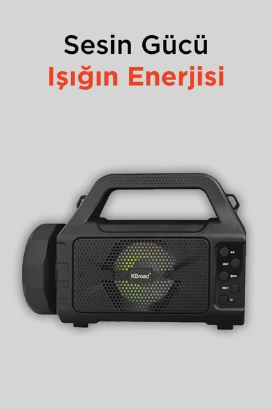 Torima KTS-2031 Dış Mekan 3 inç Güneş Enerjili El Feneri RGB Kablosuz Bluetooth Hoparlör - Resim 3