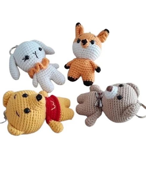 Li Serisi Figürleri Amigurumi Organik Anahtarlık Oyuncak Takımı - 1