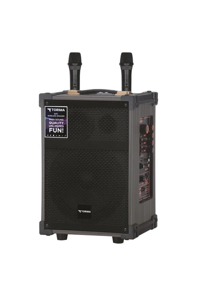 Torima D71 Profesyonel Çift  Mikrofonlu BT Kablosuz Hoparlör Bass Ses Kutusu Speaker - Resim 2