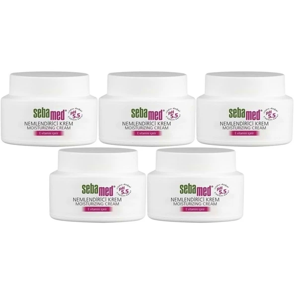 Sebamed Nemlendirici Cilt Bakım Kremi 75ML Günlük Bakım (Yüz - Boyun - Vücut) (5 Li Set) ürün görseli 1