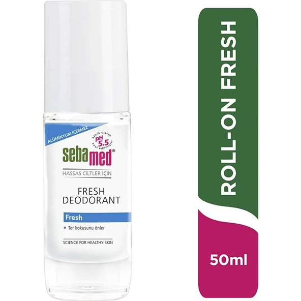 Sebamed Deodorant Roll-On 50ML Balsam Hassas/Sensitive + Roll-On 50ML Fresh (Karma 4 Lü Set) - 4