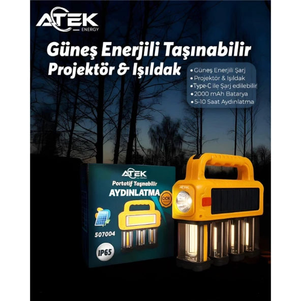 Güneş Enerjili Taşınabilir Projektör Işıldak - 1