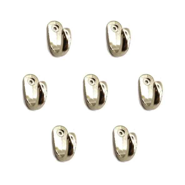 Büyük Tekli Fincan Askı, Dekor Askısı - Nikel, 12x23x30 Mm - Resim 2