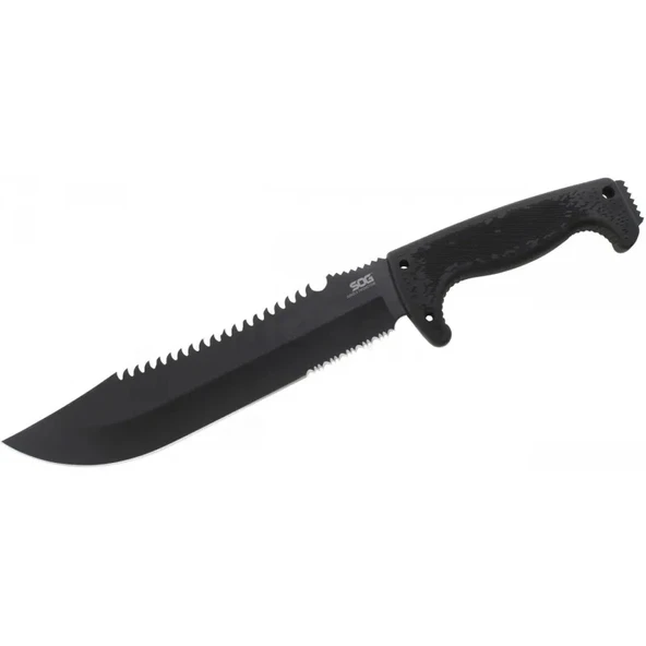 F03t Kamp Tırtıklı Testereli Outdoor Pala / Bıçak 39 Cm - Kauçuk Saplı - 1