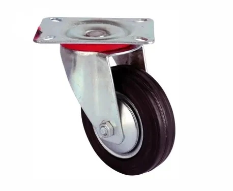 Servis Tekeri - Tablalı Siyah Döner - Çap 125 Mm - 1